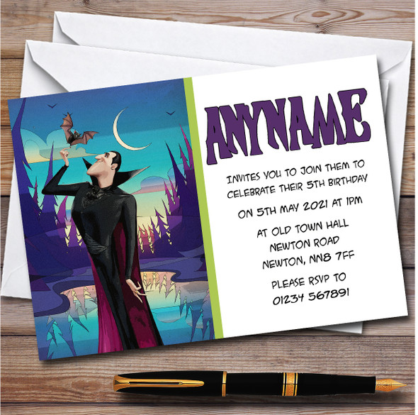 Hotel Transylvania Spooky Purple Forest Children's Birthday Party Invitations