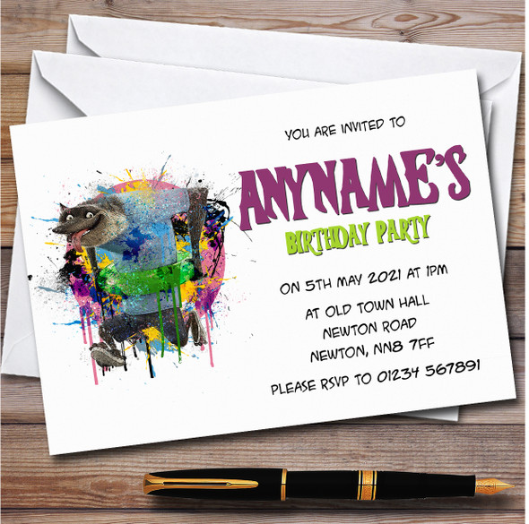 Wayne Hotel Transylvania Splatter Children's Birthday Party Invitations