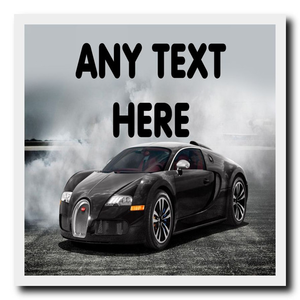 Bugatti Veyron Car Personalised Drinks Mat Coaster