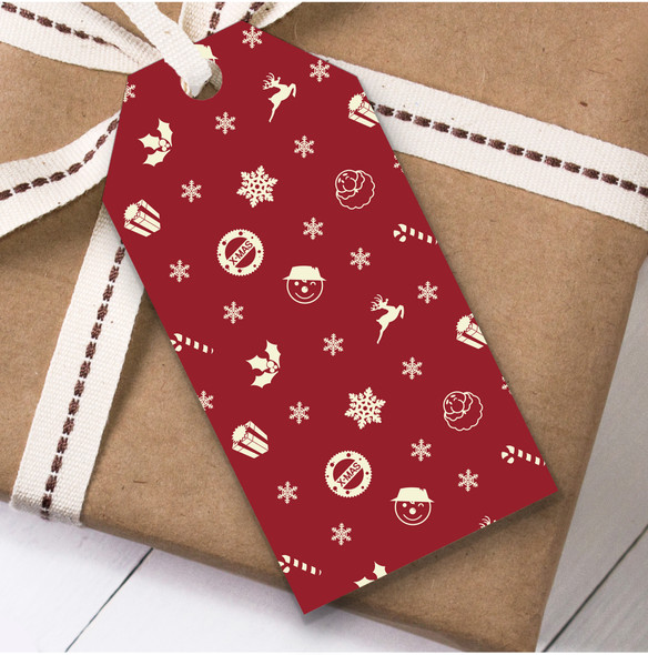 Red And White Christmas Items Festive Christmas Present Favor Gift Tags