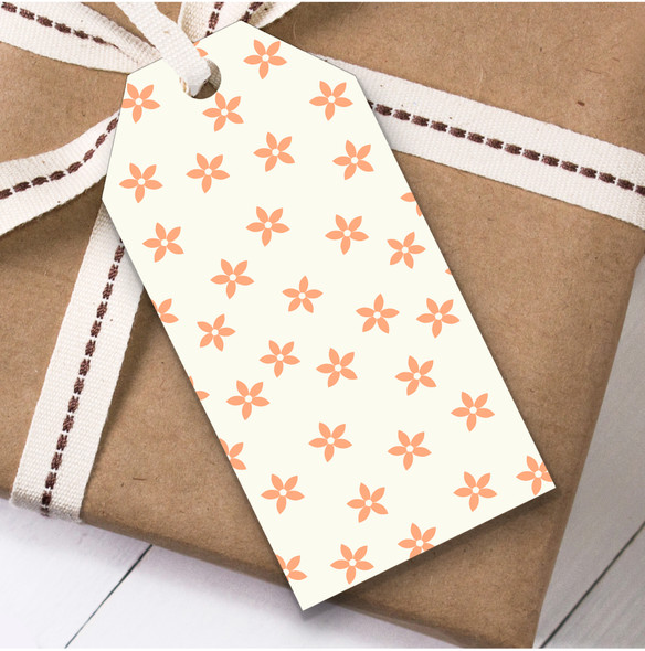 Peach Tiny Flowers Multiple Random Birthday Present Favor Gift Tags