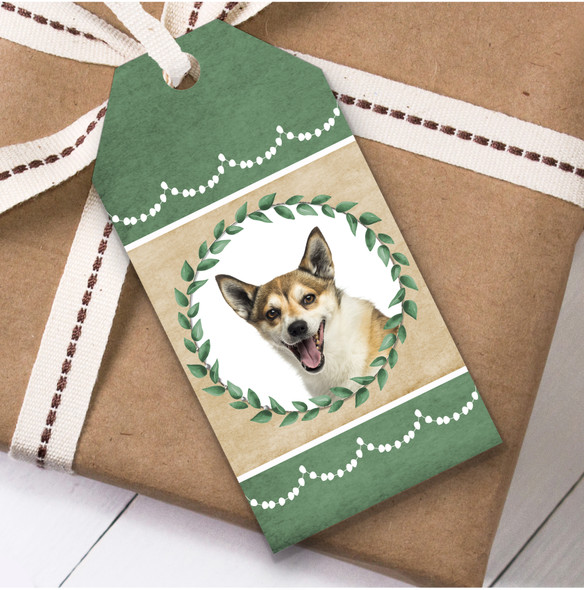 Norwegian Lundehund Dog Green Birthday Present Favor Gift Tags