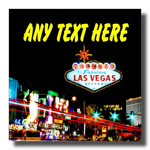 Las Vegas Personalised Drinks Mat Coaster