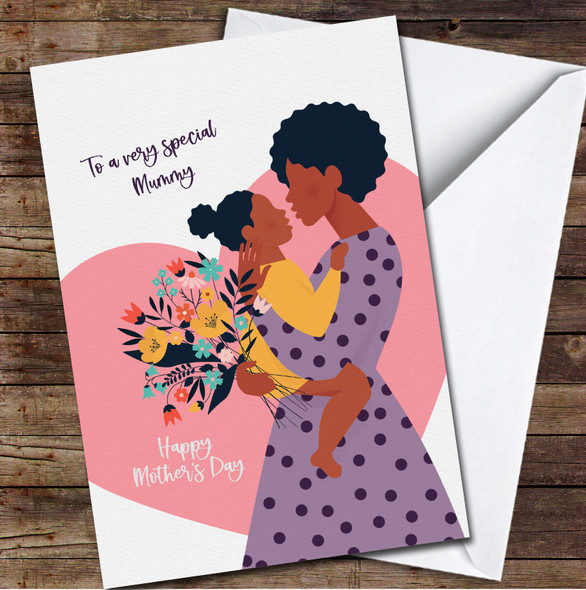 Mother Holds Daughter Personalised Mother's Day Card