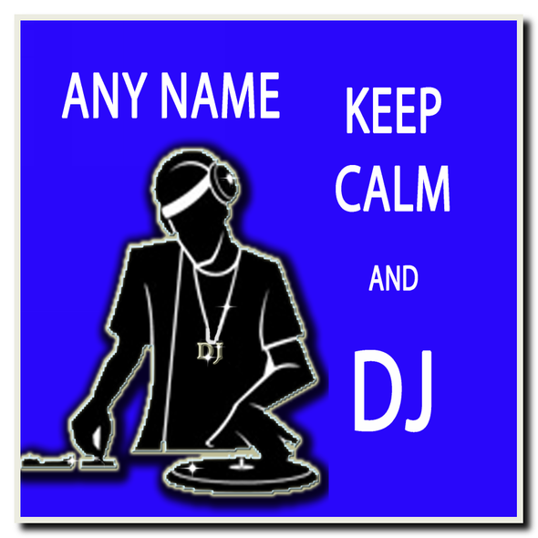 Keep Calm And Dj Personalised Drinks Mat Coaster