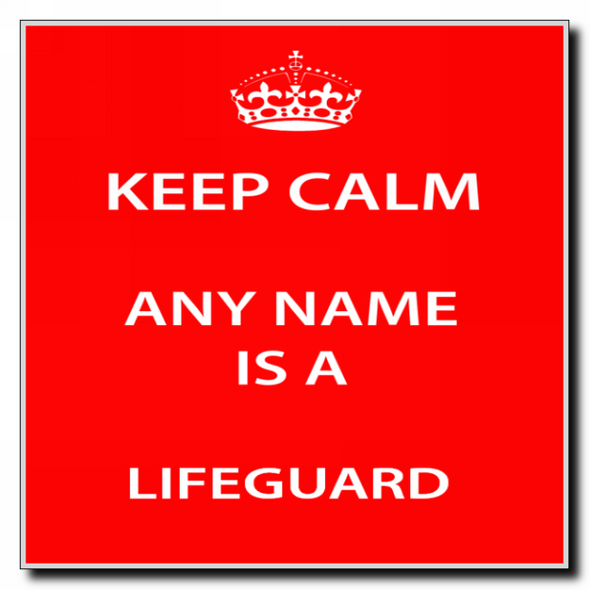 Lifeguard Personalised Keep Calm Coaster