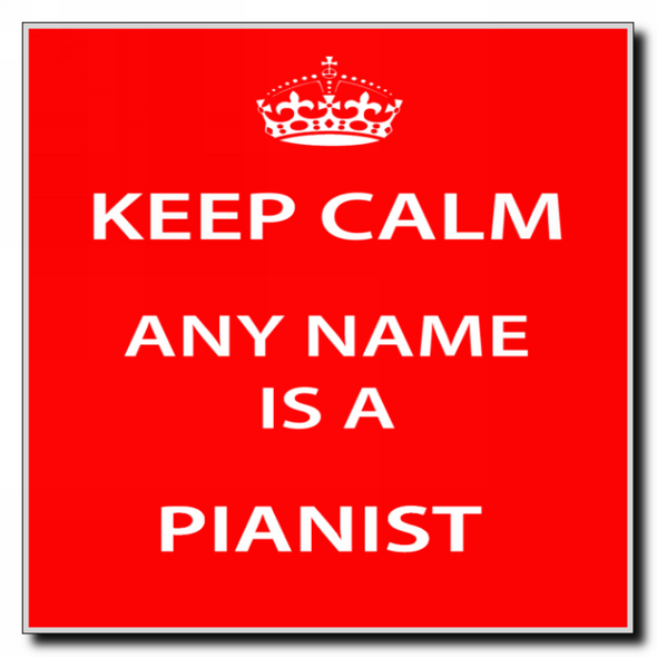 Pianist Personalised Keep Calm Coaster