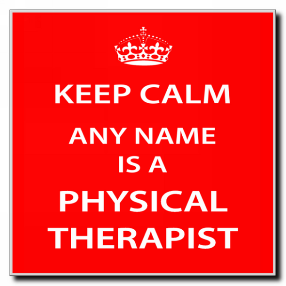 Physical Therapist Personalised Keep Calm Coaster