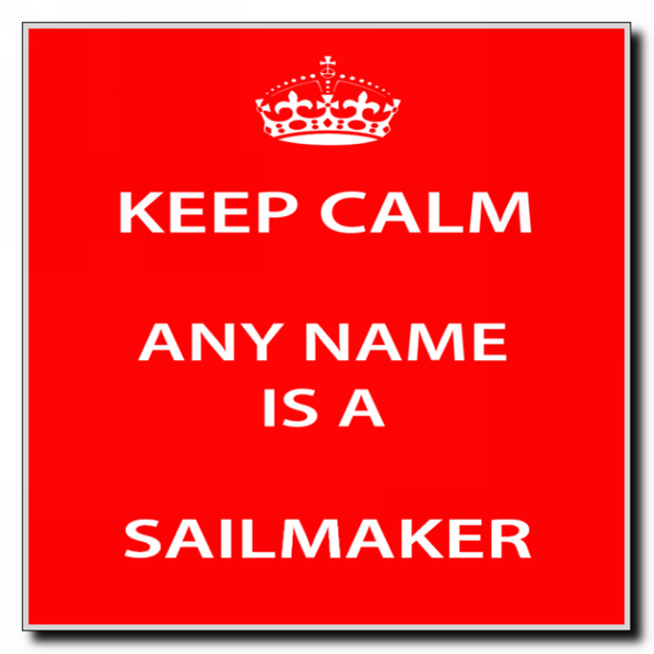 Sailmaker Personalised Keep Calm Coaster