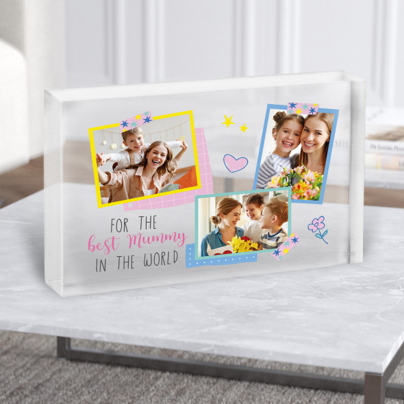 Best Mummy In The World Photos Collage Personalised Acrylic Block