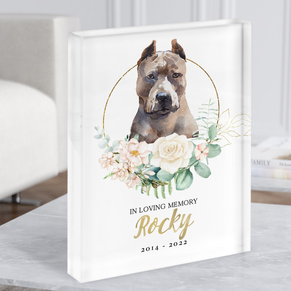 Cane Corso Dog Pet Memorial Loving Memory Personalised Gift Acrylic Block