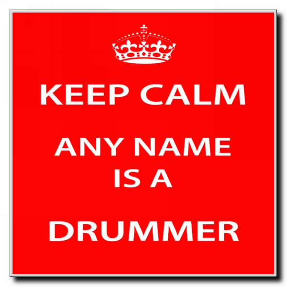 Drummer Personalised Keep Calm Coaster