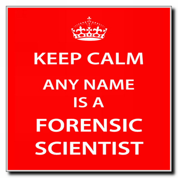 Forensic Scientist Personalised Keep Calm Coaster