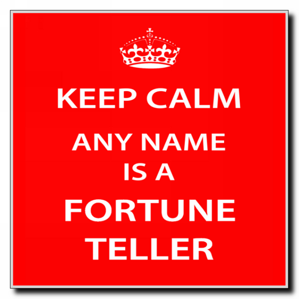 Fortune Teller Personalised Keep Calm Coaster