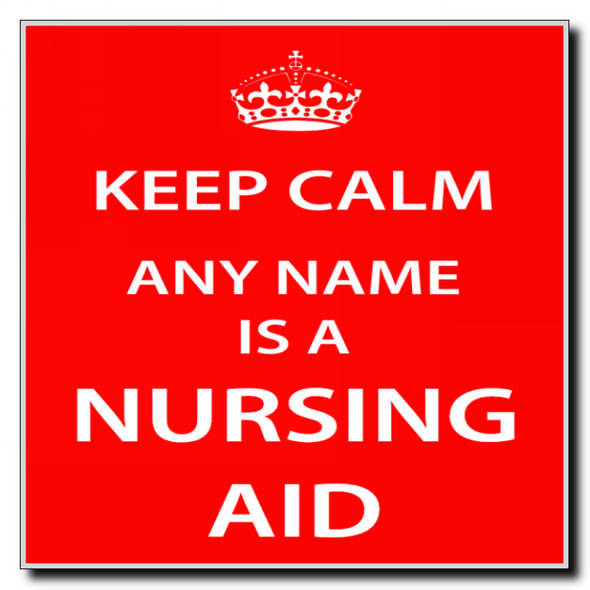 Nursing Aid Personalised Keep Calm Coaster