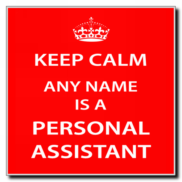 Personal Assistant Personalised Keep Calm Coaster