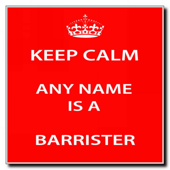 Barrister Personalised Keep Calm Coaster