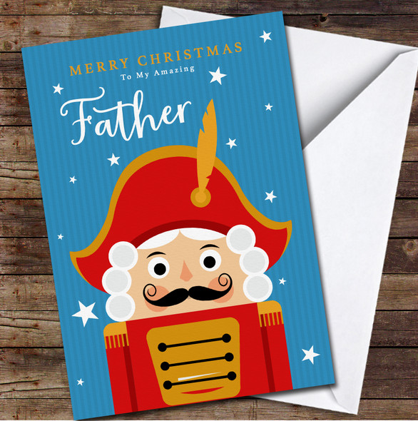 Father Nutcracker Any Text Personalised Christmas Card