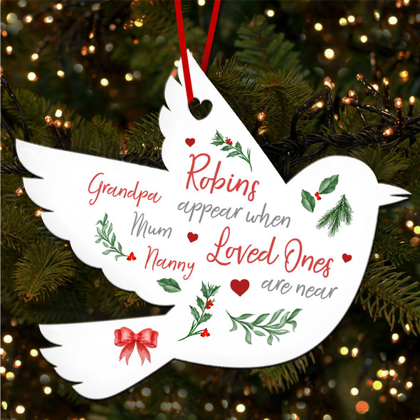 Loved Ones Are Near Memorial Personalised Christmas Tree Ornament Decoration