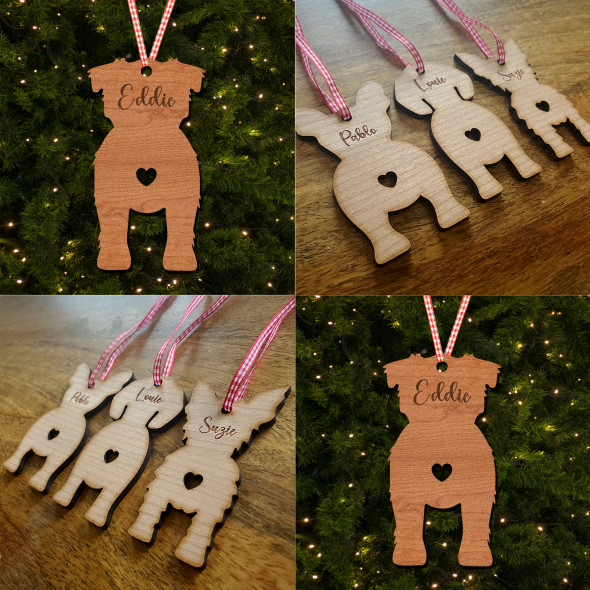 Miniature American shepherd Dog Bauble Ornament Christmas Tree Decoration