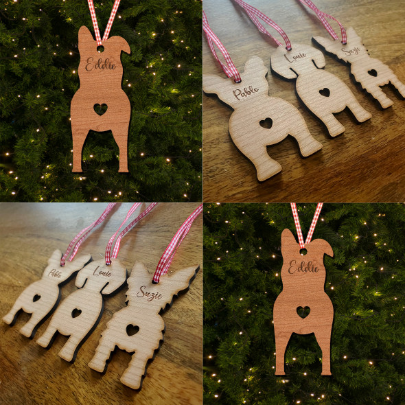 Shepherd Mix Floppy Ear Dog Bauble Ornament Christmas Tree Decoration