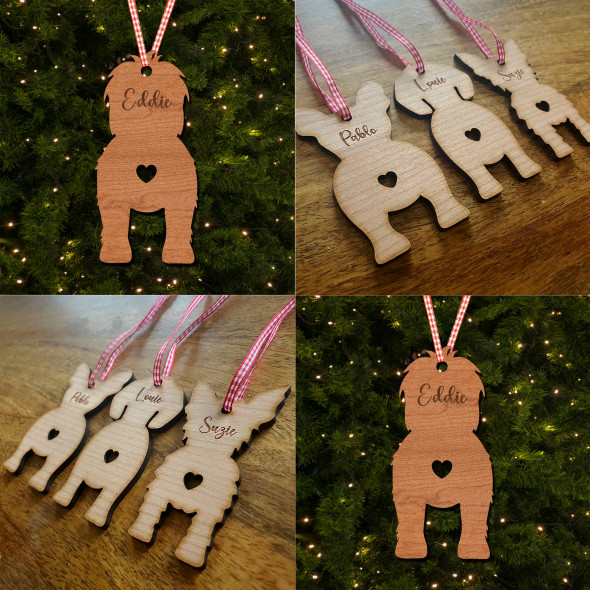 Old English Sheepdog Dog Bauble Ornament Personalised Christmas Tree Decoration