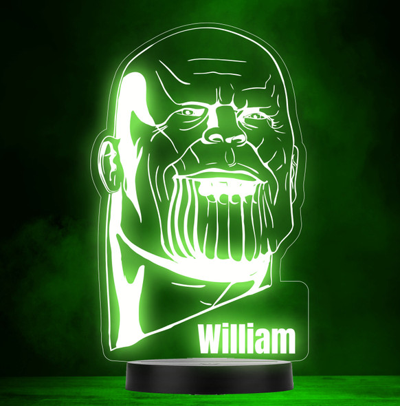 Kids Thanos Face Superhero Villain Personalised Colour Change Lamp Night Light