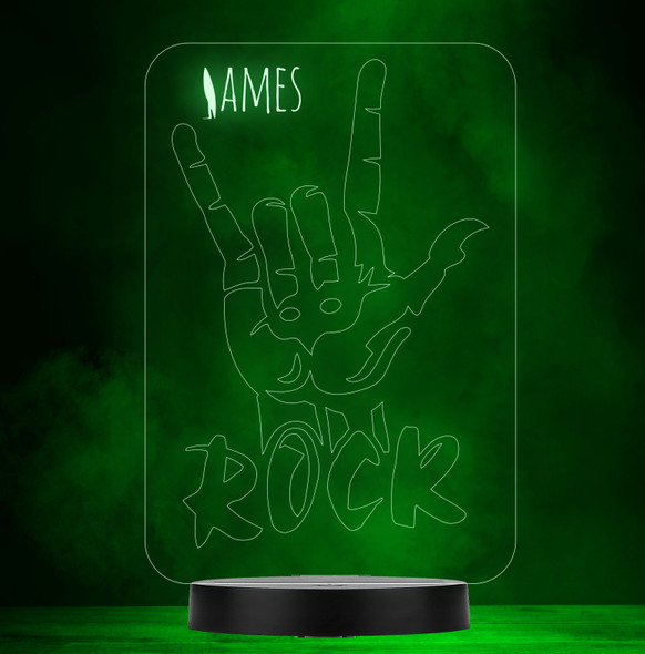 Rock Hand Personalised Gift Colour Changing Led Lamp Night Light