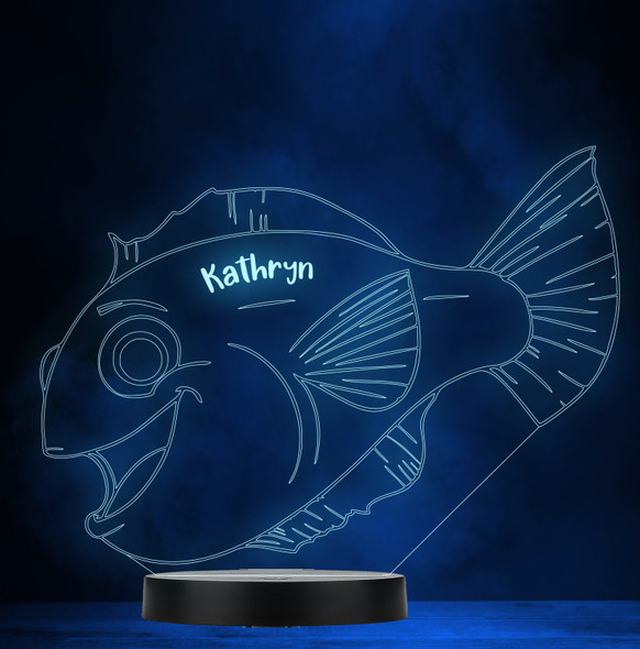 Smiling Fish Personalised Gift Colour Changing Led Lamp Night Light