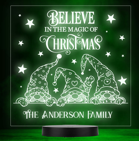 Magic Of Christmas Gnome Family Stars Colour Change Lamp Night Light