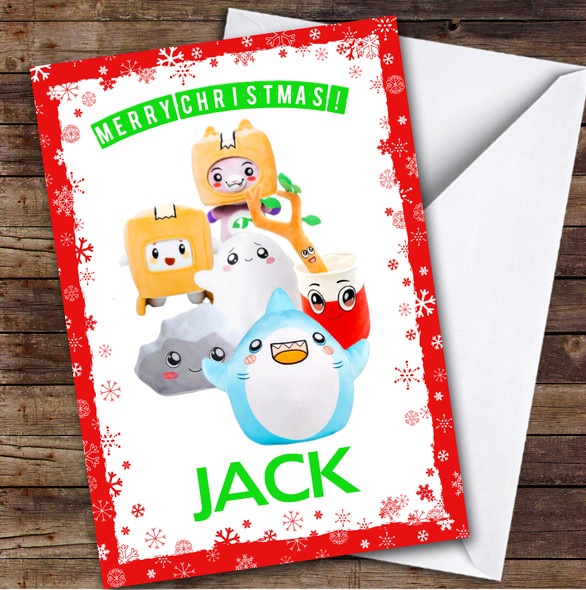 Lankybox  Plushies Personalised Kids Children's Christmas Card