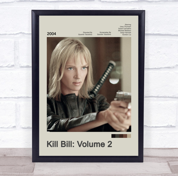 Kill Bill Volume 2 Movie Polaroid Vintage Film Wall Art Poster Print