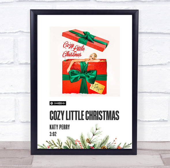 Katy Perry Cozy Little Christmas Christmas Single Polaroid Vintage Music Wall Art Print