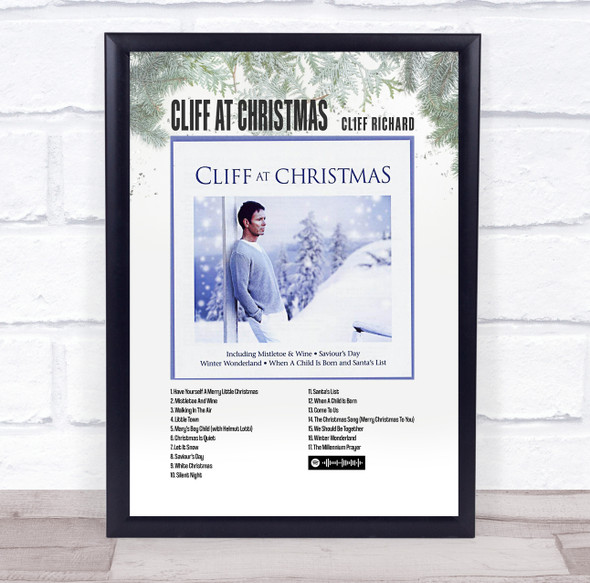 Cliff Richard Cliff At Christmas Music Polaroid Vintage Music Wall Art Poster Print