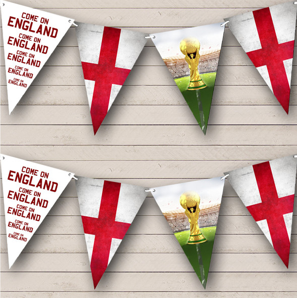 England Trophy Flag Football Euro World Cup Personalised Any Text Banner Bunting