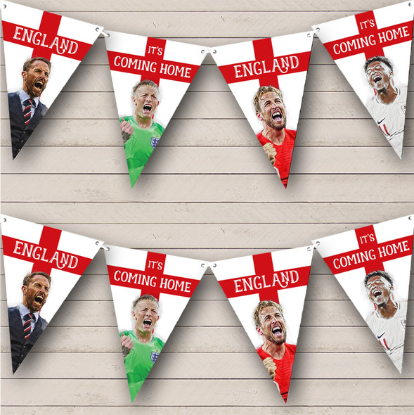 England World Cup Football Players Personalised Any Text Banner Bunting