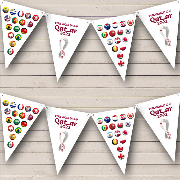 Football Flags World Cup Personalised Any Text Banner Bunting