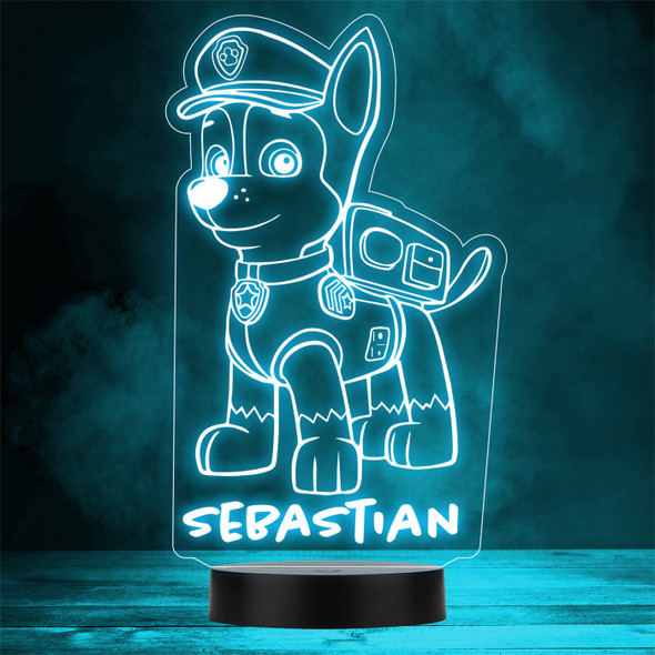 Kids Chase Paw Patrol Personalised Gift Colour Changing LED Lamp Night Light