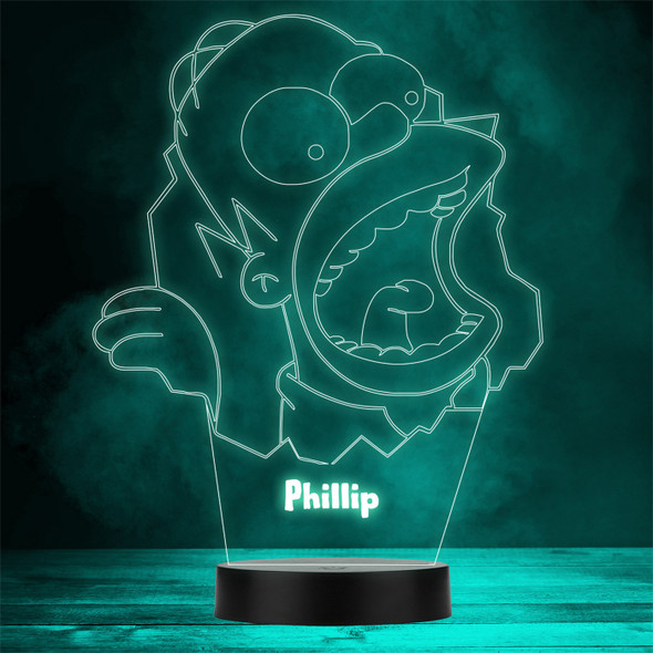 Screaming Homer Simpson Personalised Gift Colour Changing LED Lamp Night Light