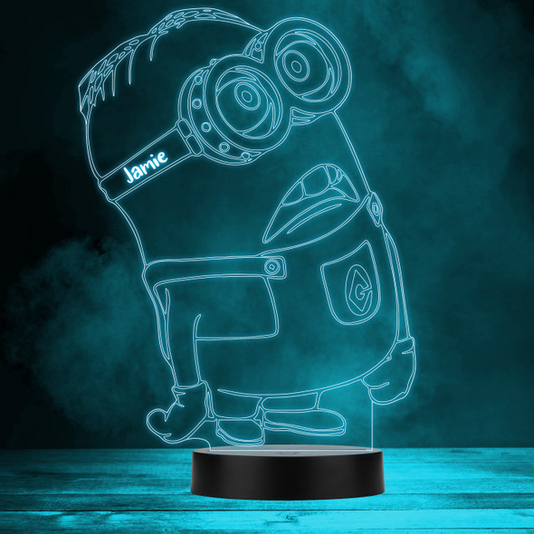 Shocked Minion Funny Despicable Me Personalised Gift Any Colour LED Night Light