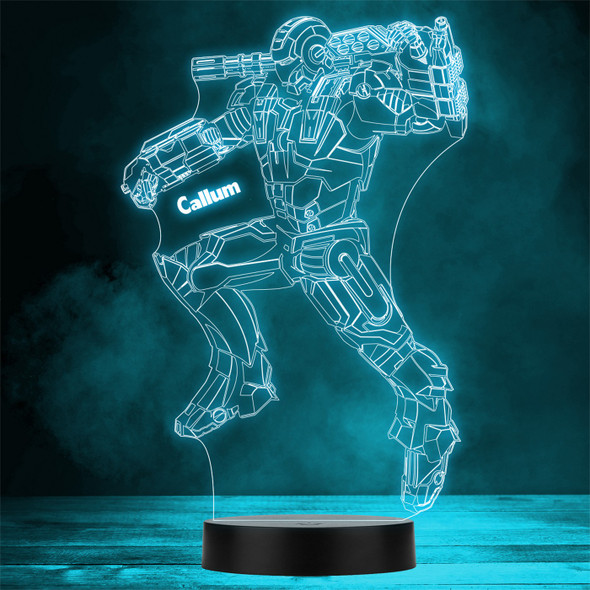 War Machine Robot Character Personalised Gift Colour Change LED Lamp Night Light