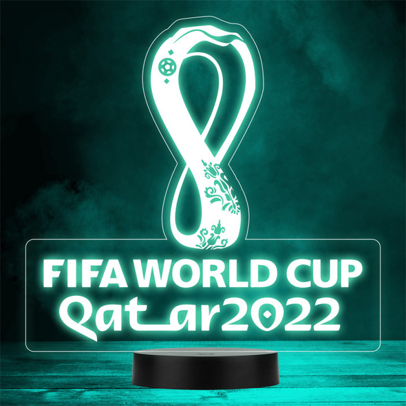 Fifa World Cup Official Logo Qatar 2022 Football Custom Gift Colour Night Light