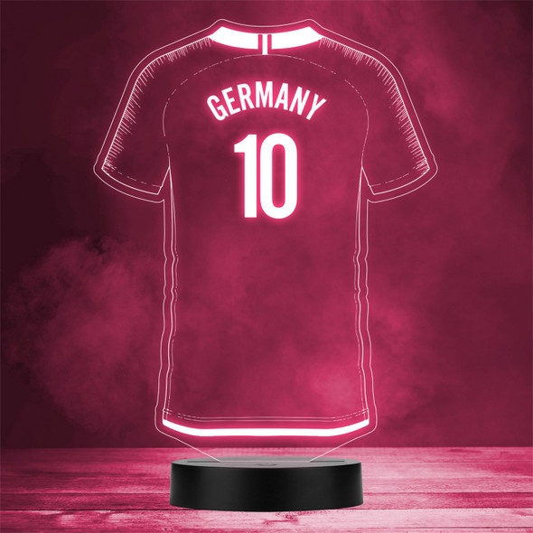 Football Shirt GermSports Fan World Cup Personalised Gift Colour Night Light