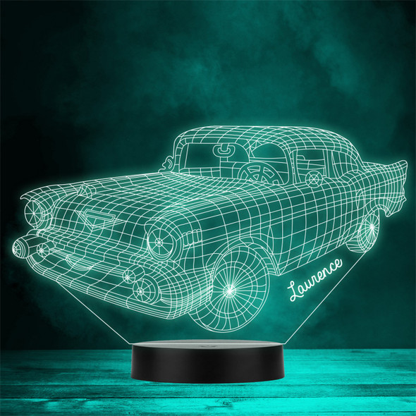 Classic Car 3D Style Side Motor Fan Personalised Gift Any Colour LED Night Light