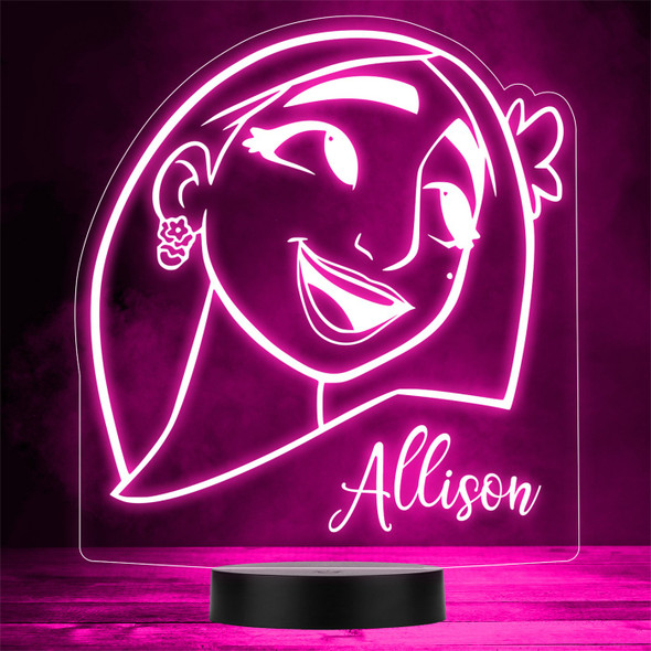 Encanto Isabela Madrigal Head Personalised Gift Colour Change LED Night Light