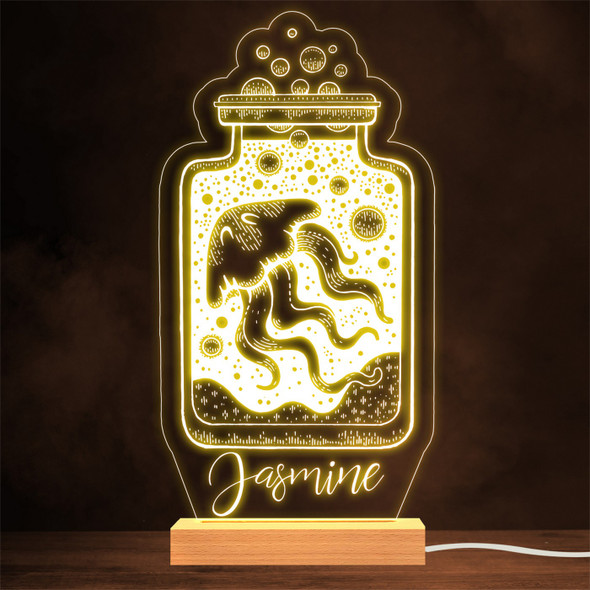 Magical Jellyfish In A Bottle Personalised Gift Lamp Night Light