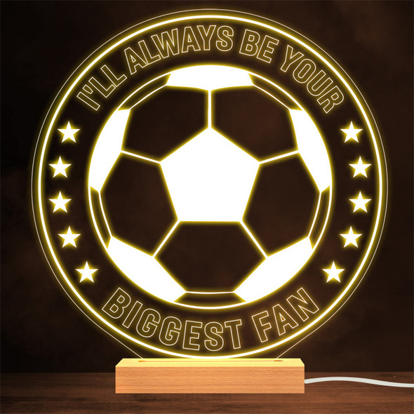Round Football Biggest Fan World Cup Sports Personalised Gift Lamp Night Light