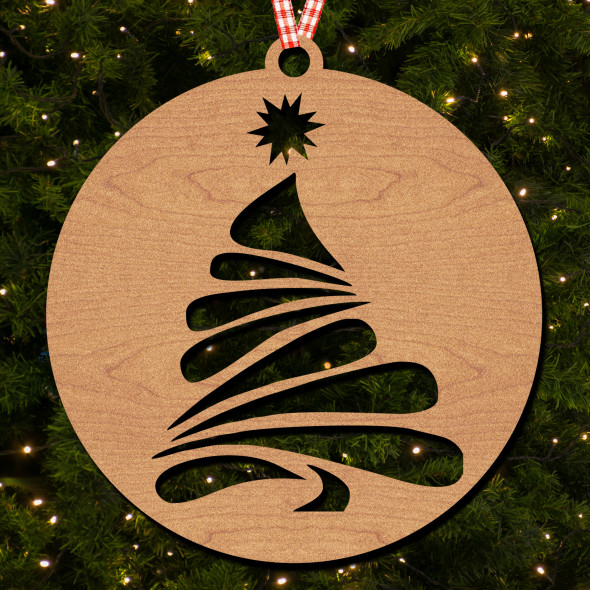 Round Weird Christmas Tree Star Ornament Christmas Tree Bauble Decoration