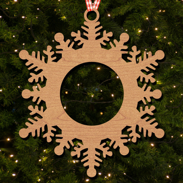 Snowflake Circle Middle Hanging Ornament Christmas Tree Bauble Decoration