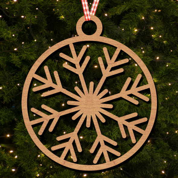 Circle - Snowflake 4 Hanging Ornament Christmas Tree Bauble Decoration